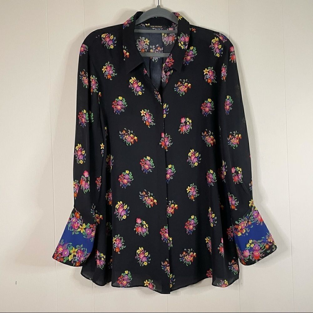 Kobi Halperin Bailey Silk Floral Button Down Shirt